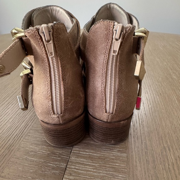 Seychelles Scoundrel Learher Taupe Ankle Booties Sz 7 - Picture 6 of 12